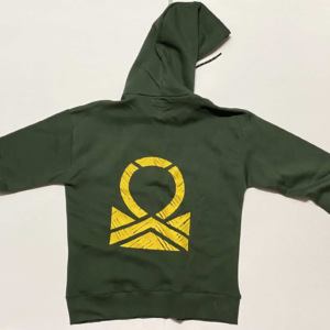 Loose Fit Printed Hoodie - Olive