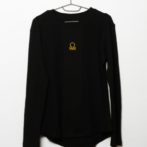 Relaxed fit Textured Thermal T-shirt with vertical front Patch