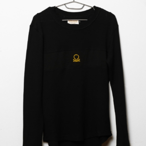 Relaxed fit Textured Thermal T-shirt with horizontal front Patch
