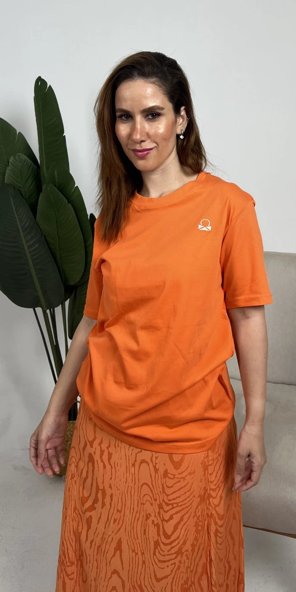 Ankh and Co. Embroidered Standard Fit - Orange